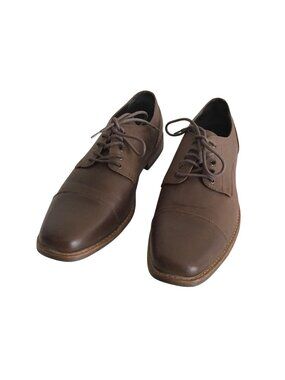 PERRY ELLIS- MENS BROWN COMFY LACE UP SHOES SIZE 11.5